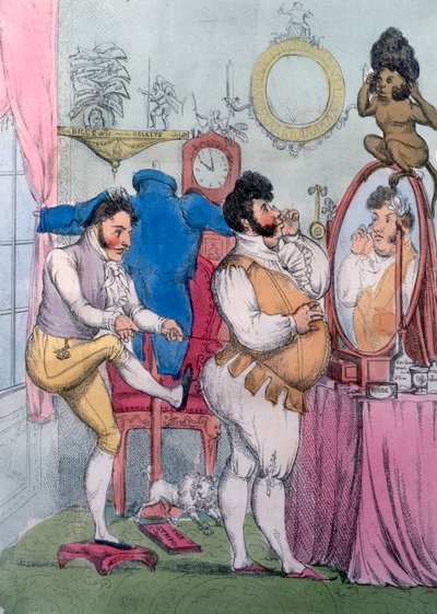 Regency a la Mode, 1812 (kolorowa akwaforta) autorstwa William Heath