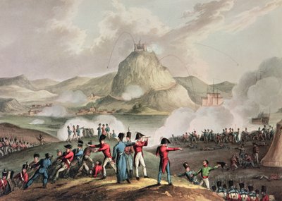 Oblężenie San Sebastian, lipiec 1813, grawerowane przez Thomasa Sutherlanda (bc.1785) autorstwa William Heath