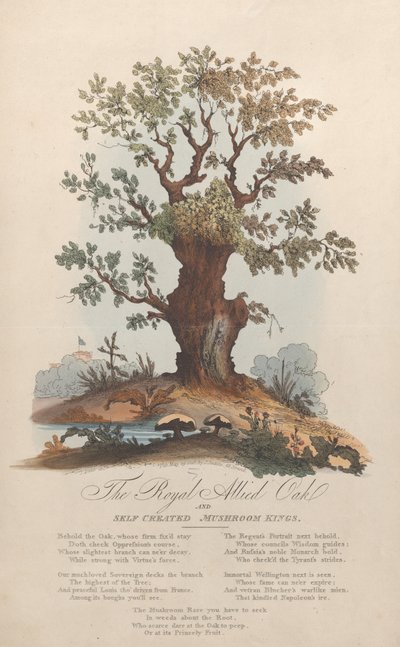 The Royal Allied Oak and Self-Created Mushroom Kings, 29 maja 1815. autorstwa William Heath