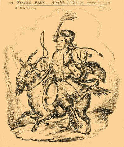 Czasy przeszłe - Welch Gentleman udający się z wizytą, 1830. autorstwa William Heath