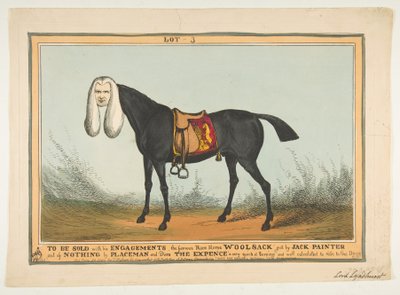 Do sprzedania ze wszystkimi jego zaręczynami — słynny worek z koniem wyścigowym, 29 czerwca 1829 r. autorstwa William Heath