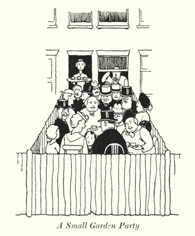 Małe przyjęcie w ogrodzie (lito) autorstwa William Heath Robinson