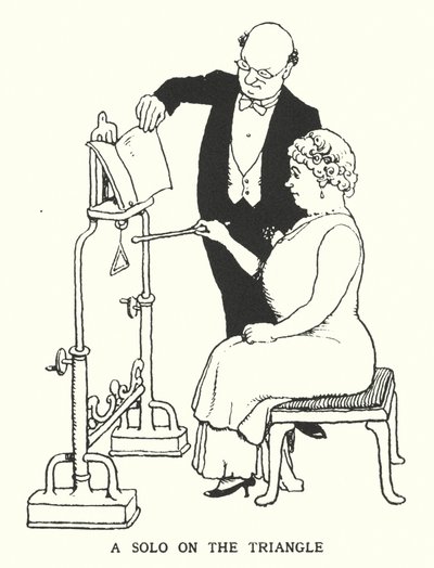 Solo na trójkącie (lito) autorstwa William Heath Robinson