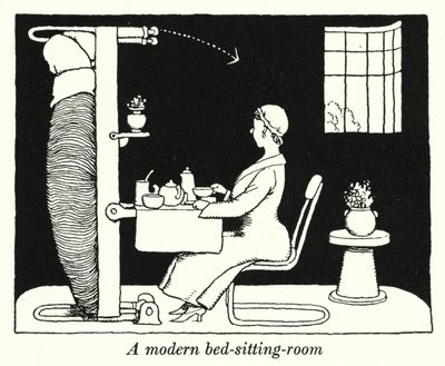 Nowoczesna sypialnia-salon (lito) autorstwa William Heath Robinson