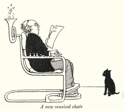 Nowe krzesło muzyczne (litowe) autorstwa William Heath Robinson