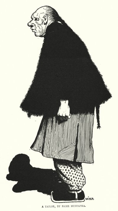 Krawiec z imienia Mustapha (grafika) autorstwa William Heath Robinson