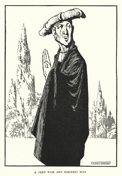 Bardzo mądry i dyskretny człowiek (lito) autorstwa William Heath Robinson