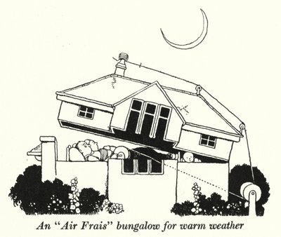 Bungalow „Air Frais” na ciepłą pogodę (lito) autorstwa William Heath Robinson