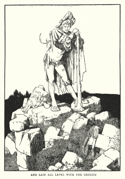 I ułożył wszystko na równi z ziemią (lito) autorstwa William Heath Robinson