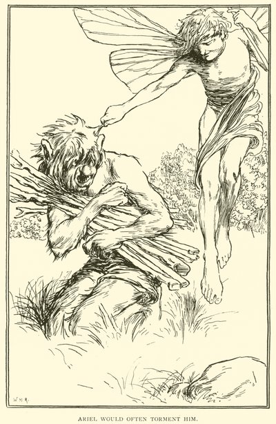 Ariel często go dręczyła… autorstwa William Heath Robinson