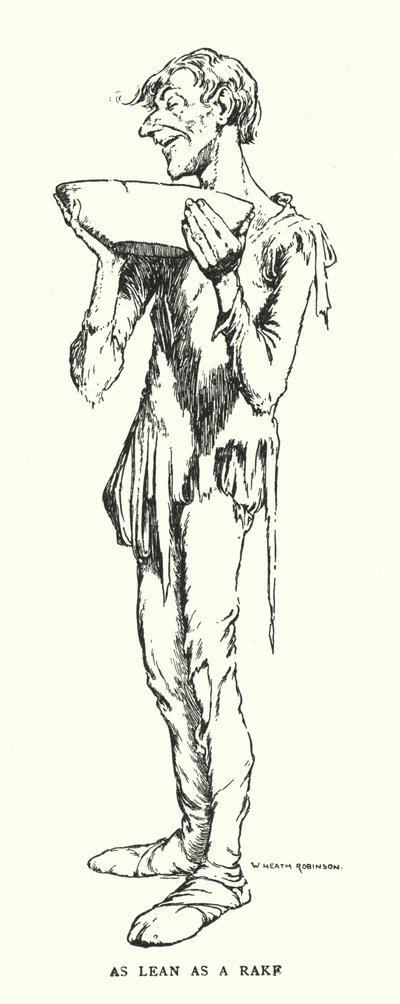 Tak chudy jak grabie (lito) autorstwa William Heath Robinson