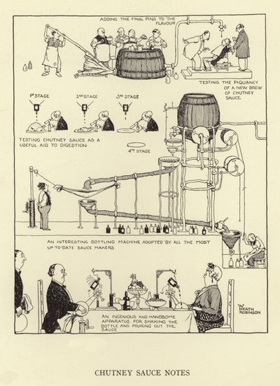 Nuty sosu Chutney autorstwa William Heath Robinson