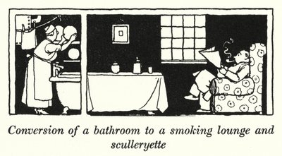 Przebudowa łazienki na palarnię i pomywalnię (litos) autorstwa William Heath Robinson