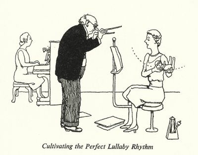 Kultywowanie idealnego rytmu kołysanki (litografia) autorstwa William Heath Robinson
