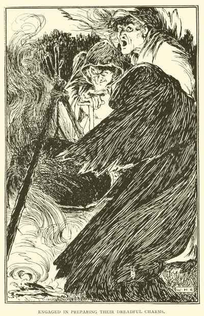 Zaangażowani w przygotowywanie swoich strasznych wdzięków autorstwa William Heath Robinson