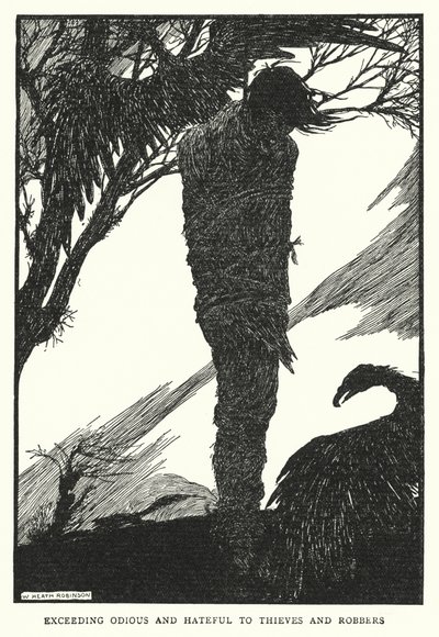 Przesadnie wstrętne i nienawistne dla złodziei i rabusiów (lito) autorstwa William Heath Robinson