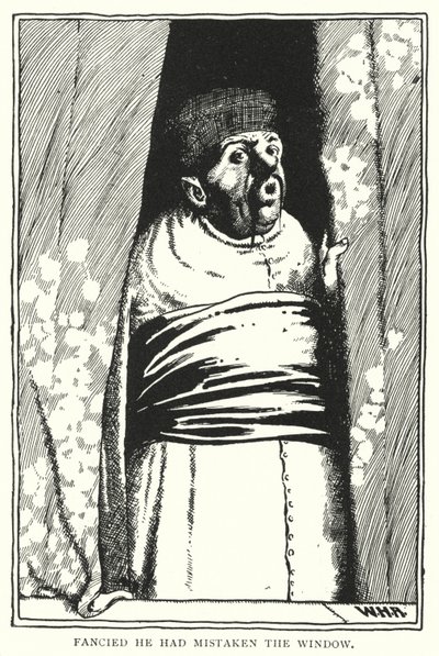 Wydawało mi się, że pomylił okno (grawerunek) autorstwa William Heath Robinson