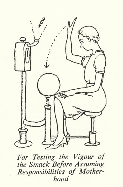 Za testowanie wigoru klapsa przed przyjęciem odpowiedzialności za macierzyństwo (lito) autorstwa William Heath Robinson