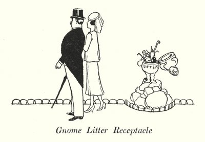 Pojemnik na śmieci gnomów (lito) autorstwa William Heath Robinson