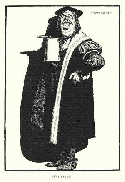 Hans Carvel (lito) autorstwa William Heath Robinson