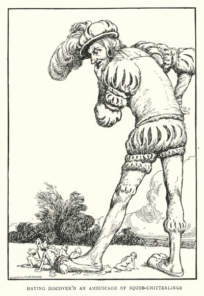 Po odkryciu zasadzki Squob-Chitterlings (lito) autorstwa William Heath Robinson