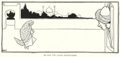 Zobaczył zbliżającą się pielęgniarkę (grawerowanie) autorstwa William Heath Robinson