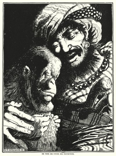 Wziął mnie pod swoją opiekę (grafika) autorstwa William Heath Robinson