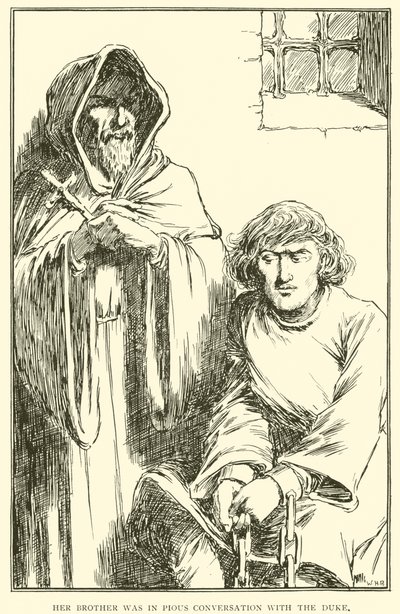 Jej brat prowadził pobożną rozmowę z księciem autorstwa William Heath Robinson