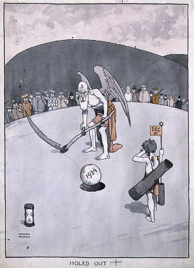 „Holed Out”, ilustracja z „The Bystander” autorstwa William Heath Robinson