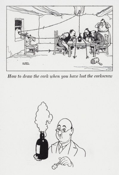 Jak narysować korek, gdy zgubiłeś korkociąg (lito) autorstwa William Heath Robinson