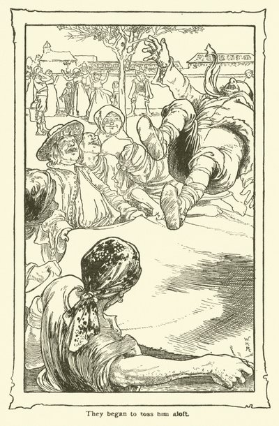 Ilustracja do Don Kichota (lito) autorstwa William Heath Robinson