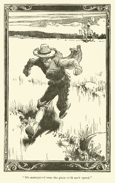 Ilustracja do Don Kichota (lito) autorstwa William Heath Robinson