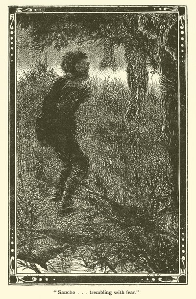 Ilustracja do Don Kichota (lito) autorstwa William Heath Robinson