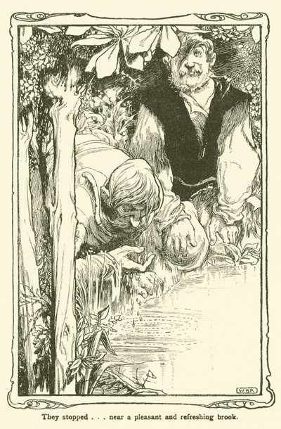 Ilustracja do Don Kichota (lito) autorstwa William Heath Robinson