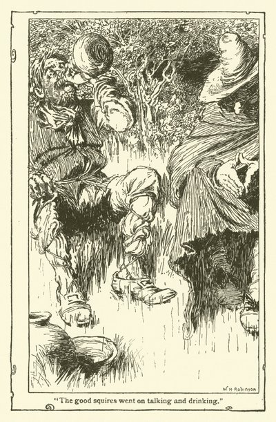 Ilustracja do Don Kichota (lito) autorstwa William Heath Robinson