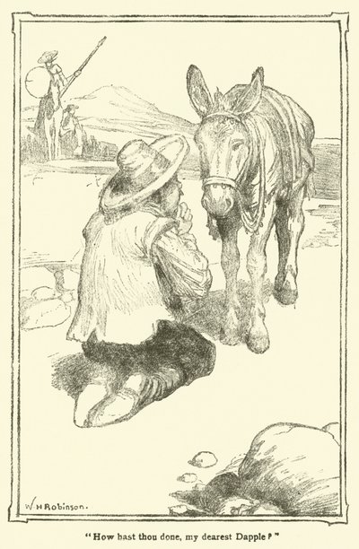 Ilustracja do Don Kichota (lito) autorstwa William Heath Robinson