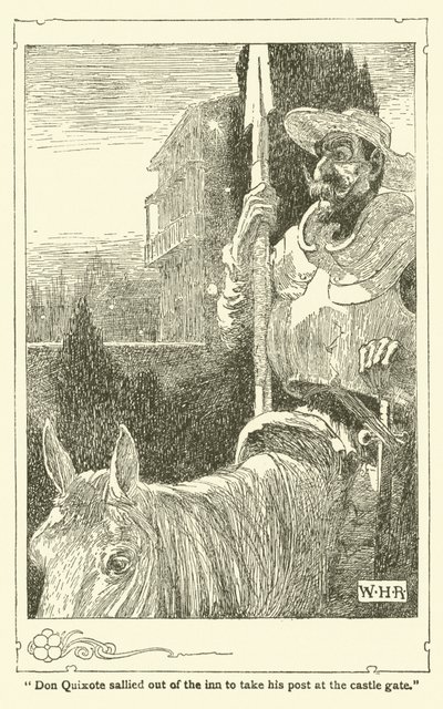 Ilustracja do Don Kichota (lito) autorstwa William Heath Robinson