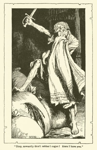 Ilustracja do Don Kichota (lito) autorstwa William Heath Robinson