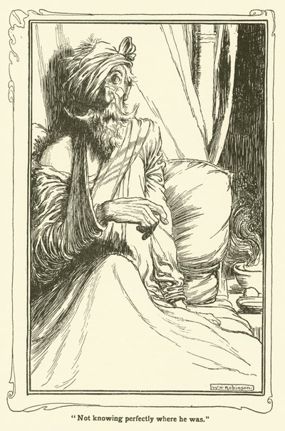 Ilustracja do Don Kichota (lito) autorstwa William Heath Robinson