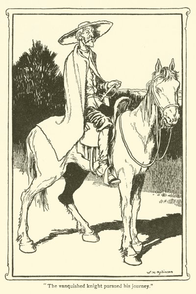 Ilustracja do Don Kichota (lito) autorstwa William Heath Robinson