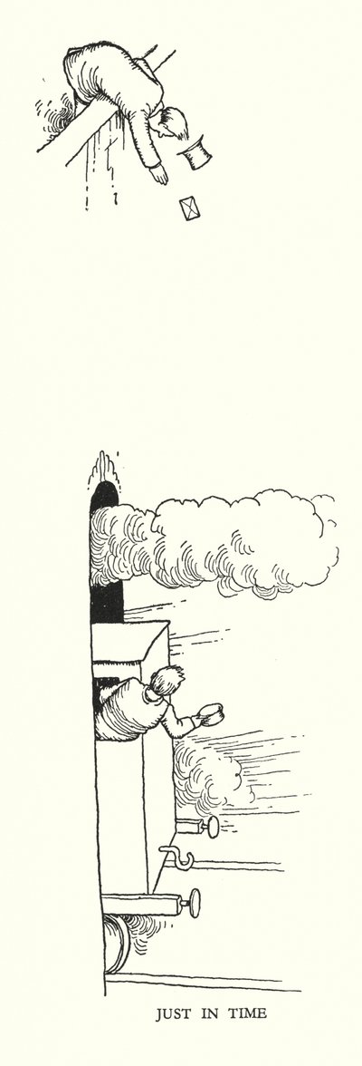 Ilustracja do Ribaldry na kolei autorstwa W Heatha Robinsona (lito) autorstwa William Heath Robinson