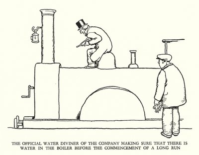 Ilustracja do Ribaldry na kolei autorstwa W Heatha Robinsona (lito) autorstwa William Heath Robinson
