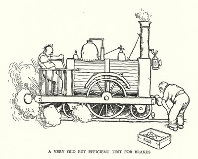 Ilustracja do Ribaldry na kolei autorstwa W Heatha Robinsona (lito) autorstwa William Heath Robinson