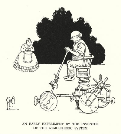 Ilustracja do Ribaldry na kolei autorstwa W Heatha Robinsona (lito) autorstwa William Heath Robinson