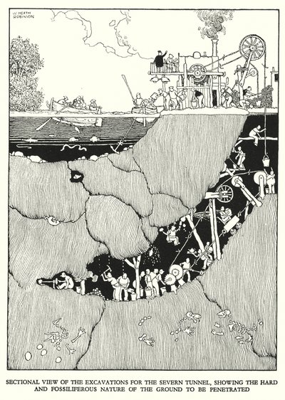 Ilustracja do Ribaldry na kolei autorstwa W Heatha Robinsona (lito) autorstwa William Heath Robinson