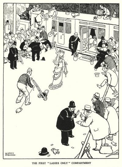 Ilustracja do Ribaldry na kolei autorstwa W Heatha Robinsona (lito) autorstwa William Heath Robinson