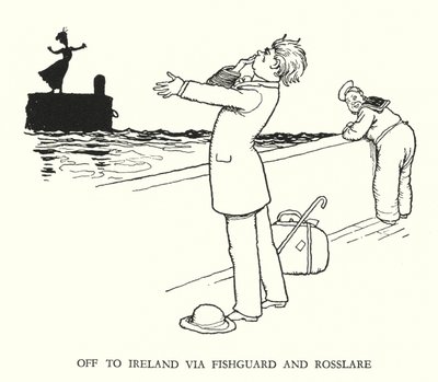 Ilustracja do Ribaldry na kolei autorstwa W Heatha Robinsona (lito) autorstwa William Heath Robinson