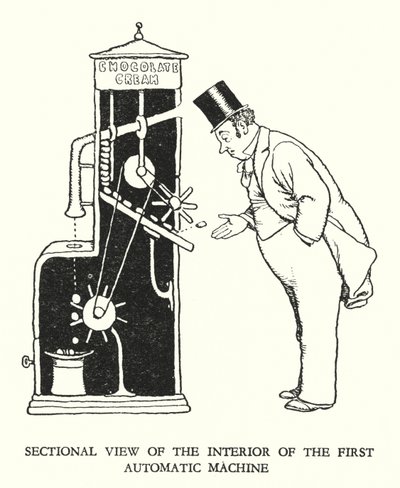 Ilustracja do Ribaldry na kolei autorstwa W. Heatha Robinsona (lito) autorstwa William Heath Robinson