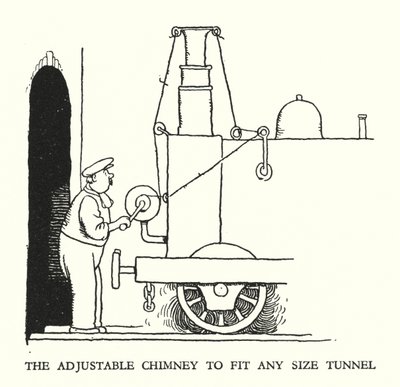 Ilustracja do Ribaldry na kolei autorstwa W. Heatha Robinsona (lito) autorstwa William Heath Robinson