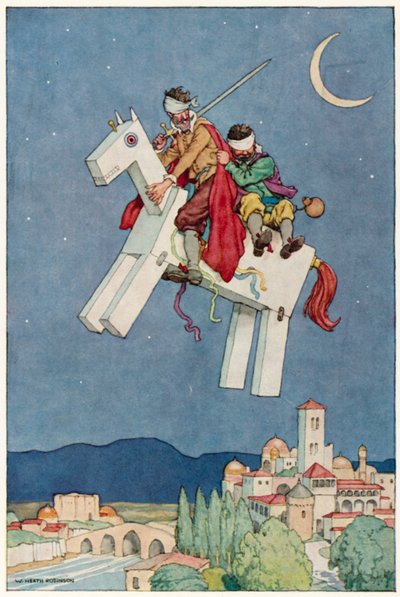 Ilustracja do Przygody Don Kichota (kolor lito) autorstwa William Heath Robinson